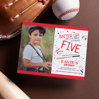 Papier Budget Little Rookie Baseball Red Photo Anniversai