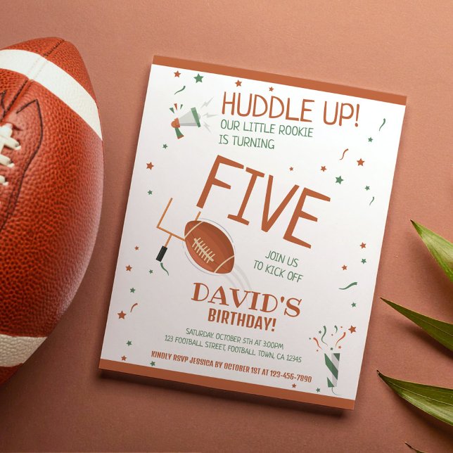 Papier Budget Little Rookie Football Invitation d'anniver (Créateur téléchargé)