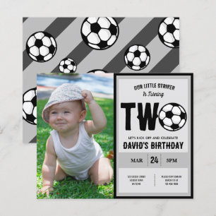 Papier Budget Little Striker Soccer Photo 2e anniversaire