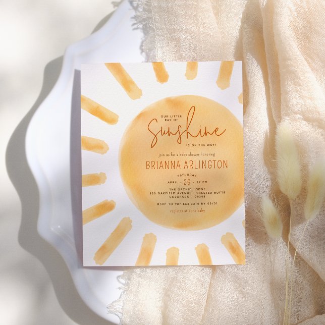 Papier Budget Little Sunshine Baby shower neutre entre le (Créateur téléchargé)