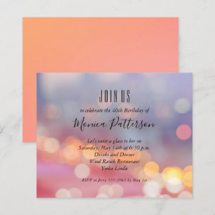 Papier Budget Lumières colorées Invitations de fête d'ann
