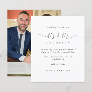 Papier Budget M. M. Script Photo Gay Mariage Merci