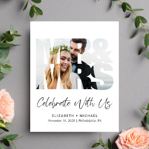 Papier Budget M. Mme Mariage Réception Photo Invitation