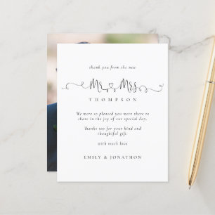 Papier Budget M. Mme Rings Script Photo WeddingMerci