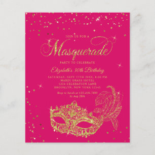 Papier BUDGET Magenta Gold Parties scintillant Masquerade