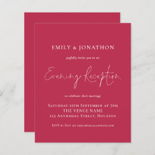 Papier Budget Magenta Mariage réception du soir