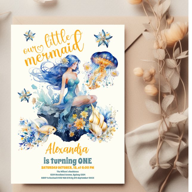 Papier Budget Magique Sirène 1ère fête d'anniversaire (Créateur téléchargé)