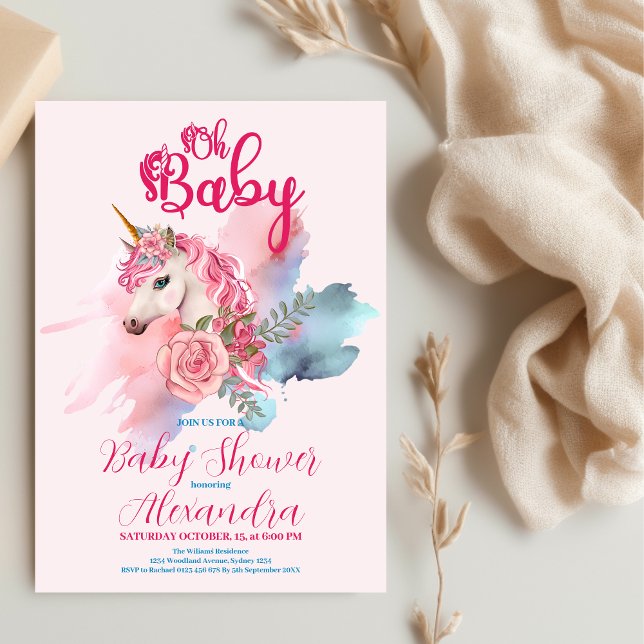 Papier Budget Magique Unicorn Rainbow Baby shower (Créateur téléchargé)
