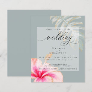 Papier Budget Mais Beau Hibiscus rose Mariage