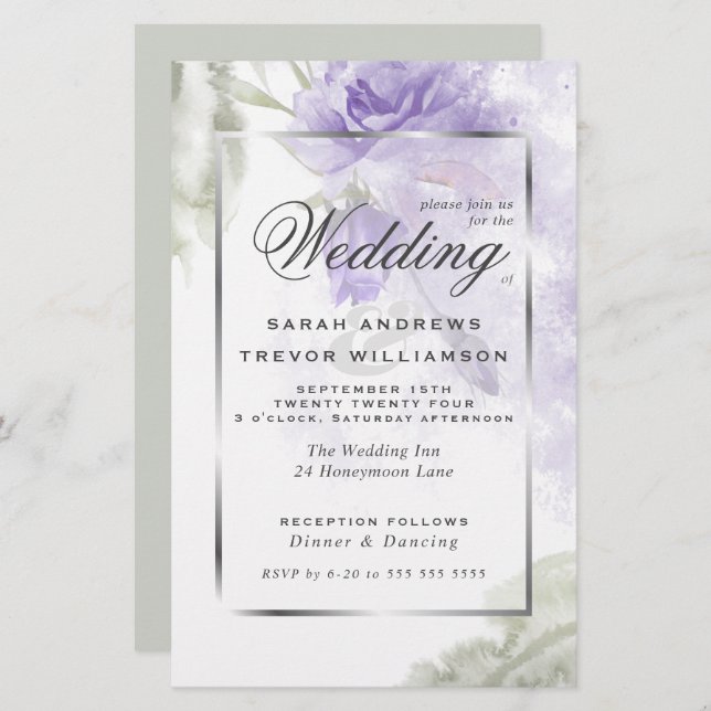 Papier Budget mais beaux Roses rustiques violets (Devant / Derrière)