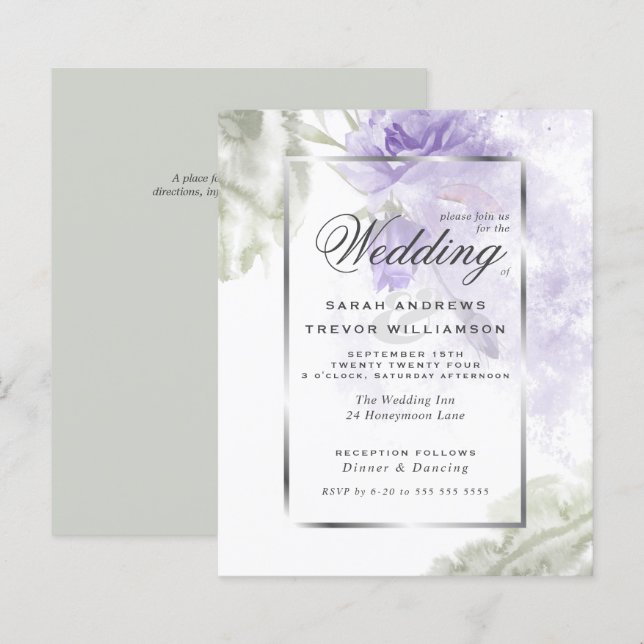 Papier Budget mais de beaux Roses de lavande rustique (Devant / Derrière)