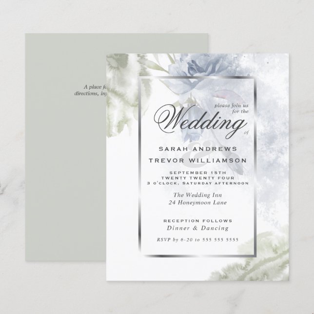 Papier Budget, mais de beaux Roses russes bleus (Devant / Derrière)