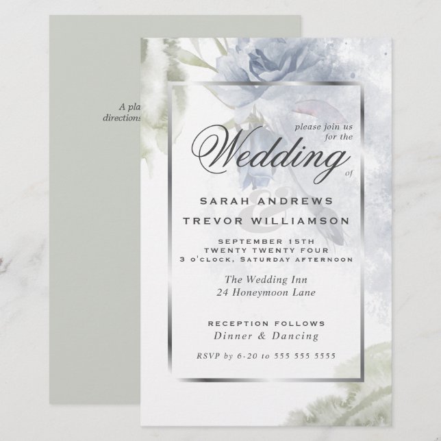 Papier Budget, mais de beaux Roses russes bleus (Devant / Derrière)