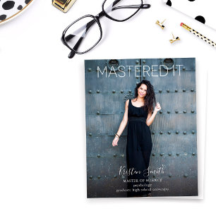 Papier Budget Maîtrise Il Diplômé Photo Faire-part