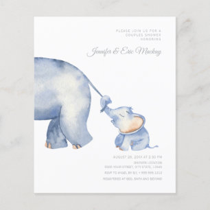 Papier Budget Mama et Baby Elephant Baby shower