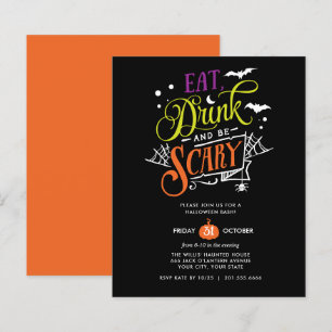 Papier BUDGET Mangez un verre et soyez effrayant Hallowee