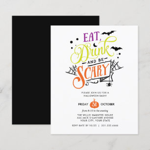 Papier BUDGET Mangez un verre et soyez effrayant Hallowee