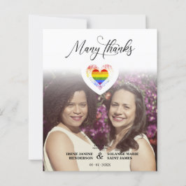 Papier Budget Many Thanks LGBT Rainbow Pride Heart Photo