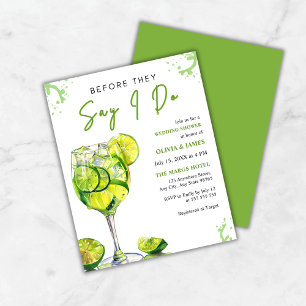 Papier Budget Margarita Mariage Couple's Shower Invitatio