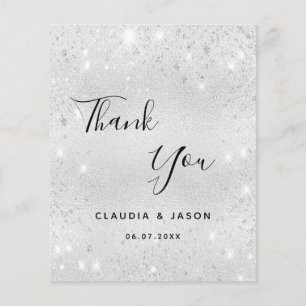 Papier Budget mariage argent parties scintillant poussièr