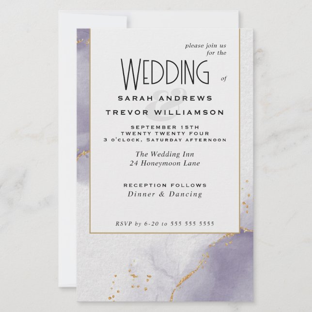 Papier Budget Mariage Dusty Plum Ciel Abstrait (Devant)