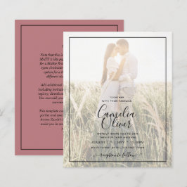 Papier BUDGET Mariage Dusty Rose Photo OVERLAY