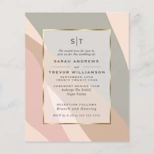 Papier Budget Mariage Dusty Sage Dusty Rose Abstrait