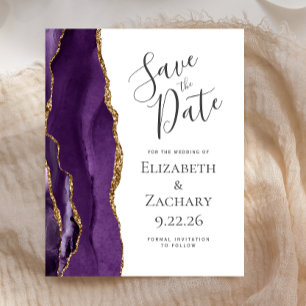 Papier Budget Mariage Épargne Date Agate Violet Or