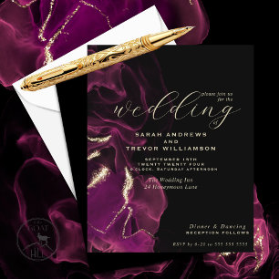 Papier Budget Mariage Magenta Magenta Encre d'alcool merv