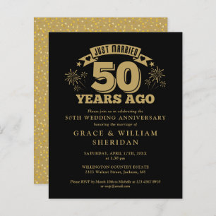 Papier Budget Marié 50e anniversaire Invitation