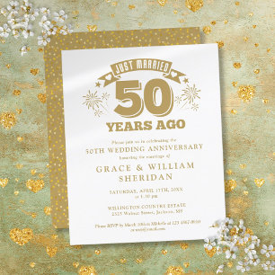 Papier Budget Marié 50e anniversaire Invitation