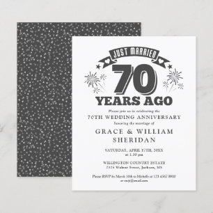 Papier Budget Marié 70e anniversaire Invitation