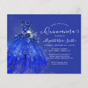 Papier Budget Marine Blue Floral Argent Parties scintilla