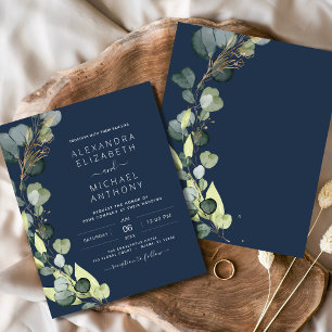 Papier Budget Marine Blue Green Mariage Eucalyptus