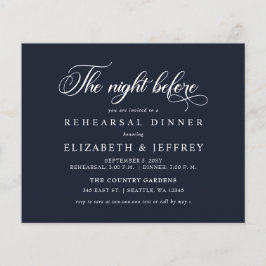 Papier Budget Marine Nuit avant la répétition Dîner invit