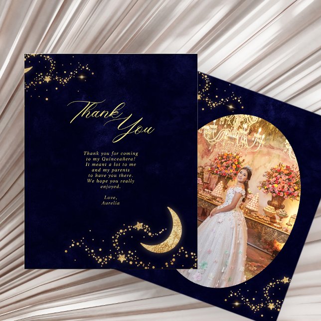 Papier BUDGET Marine or Under the Stars Quinceañera Photo (Créateur téléchargé)