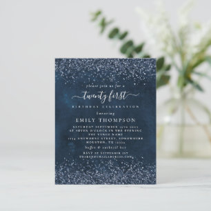 Papier Budget Marine Parties scintillant bleue fille 21e 