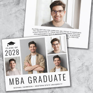 Papier Budget MBA - Faire-part d'obtention d'un diplôme d