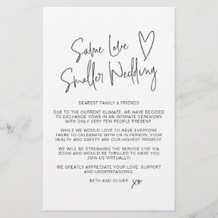 Papier Budget Même amour Faire-part Mariage plus petit