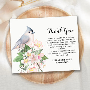 Papier Budget Memorial Bird Floral Funeral Merci