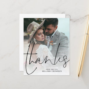 Papier Budget Merci aux jeunes mariés Photo Mariage Merci