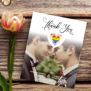 Papier Budget Merci LGBT Rainbow Pride Heart Photo