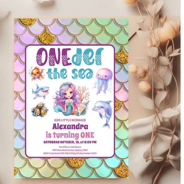 Papier Budget Mermaid 1ère fête d'anniversaire (Créateur téléchargé)