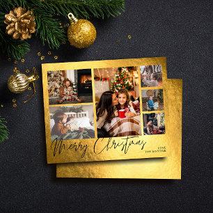 Papier Budget Merry Christmas Faux Gold Foil Multi Photo