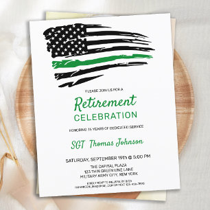 Papier Budget Militaire Soldat Retraite Invitation photo