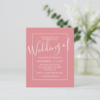 Papier Budget minimal Invitations de mariage moderne