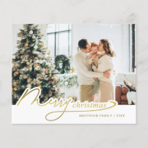 BUDGET Minimale Élégant or Joyeux Noël Photo
