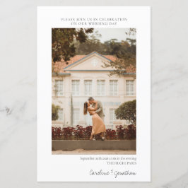 Papier Budget Minimaliste Mariage photo Invitation RSVP