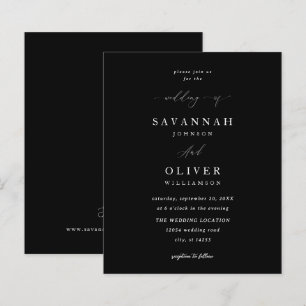 Papier Budget Minimaliste Mariage simple - Noir