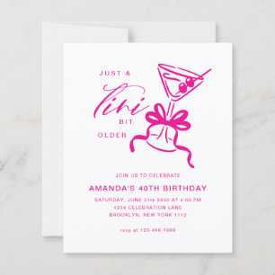 Papier BUDGET Minimaliste Martini Magenta Anniversaire